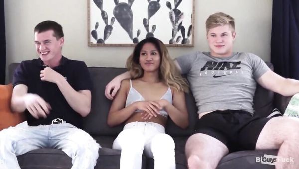 Watch full video titled : Blonde Teen and Asian Babe Get Split Open by Huge Cock Anal Fuck