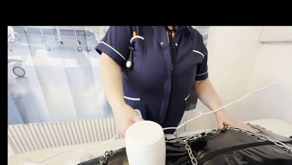 View the HD clip of : Mature BBW Dominatrix Satana Teases Bound Gimp in Medical Room - Part 3 BDSM Femdom