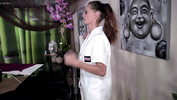 View the uncensored scene titled : German MILF with Big Ass in Fishnet Stockings Gives Amazing Fuck and Massage