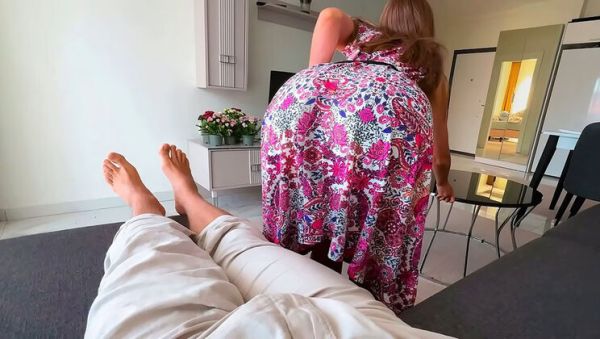 Stream the full clip : Step Mom Catches Step Son Hard While Cleaning And Helps Him Cum Fast - Wow Love Amateur