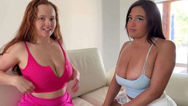 Stream this uncut clip called : Big Titty Step Sister Threesome with Girlfriend - Red Eviee & Funsized Megan Fuck Scott Stark - Creampie & Titty Fuck