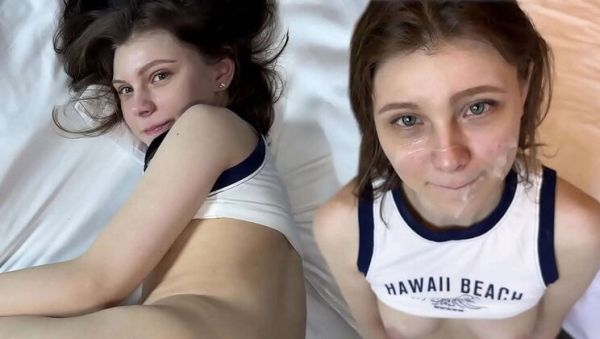 Watch uncut clip named : Amateur Teen Neighbor Gets Rough Doggystyle & Missionary - Petite Pussy Stretched by Big Cock