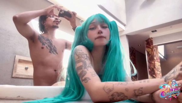 Stream the hardcore clip : Amber Kai & QroZne Cosplay Hatsune Miku - PAWG Latina with Big Booty Gets Fucked Doggystyle