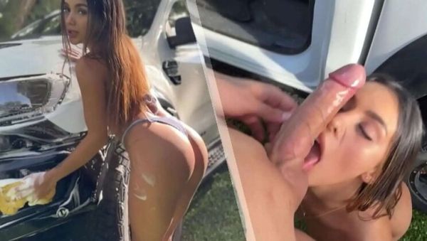 Play the HD clip titled : Car Wash Girl Gets Fussy By Client - Petite Latina With Big Booty POV
