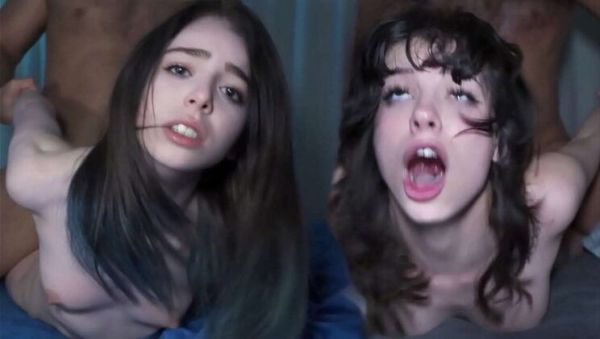 Stream the complete clip : Snow White Teens Get Rough Doggystyle Fuck - Petite Amateur Pounded Hard