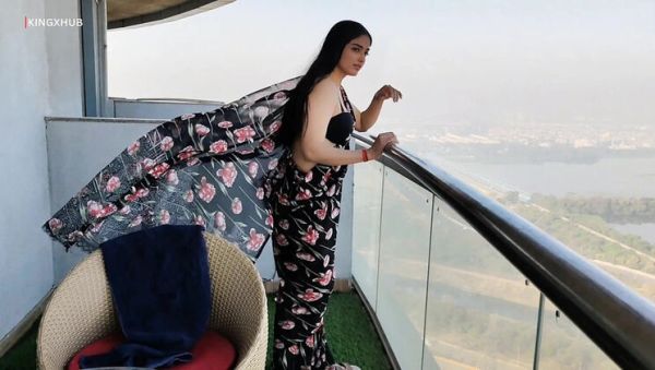 Enjoy watching this uncensored clip of : Indian Bhabhi Hardcore Fuck on 45th Floor with Delhi View - Desi Aunty Doggy Style & Blowjob