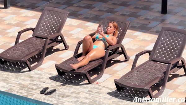 Enjoy watching the uncensored clip : Step Mom Anissa Miller Catches Step Son Jerking Off While She Sunbathes - Big Tits Latina MILF Fucks Him Hard