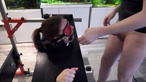 Watch the full movie called : Helpless Slave Tied in Pillory Gets Intense Orgasm on Sybian - Part 2