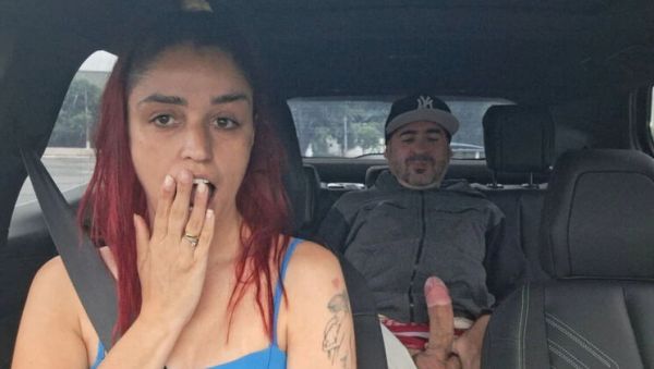Play the HD clip named : Amateur App Driver Catches Skinny Passenger Masturbating From Behind! Homemade Handjob