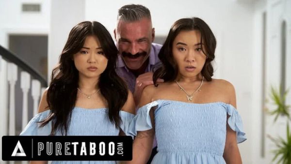 Enjoy watching the hardcore clip : Hot Asian Stepsisters Lulu Chu & Kimmy Kimm Fuck Stepdad Lookalike - Hardcore Threesome
