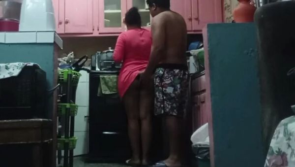 Enjoy watching complete movie titled : Big Ass MILF Doggy Style Fuck in Kitchen - Homemade Desi Mom Sex