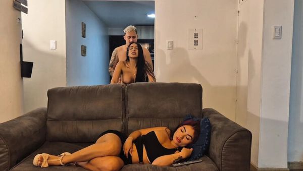 Play uncensored scene called : Big Booty Latina Friend Fucked Doggystyle While Wife Watches - Almost Caught!
