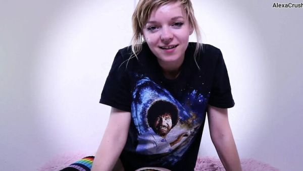 Watch this uncut clip named : AlexaCrush Caught Masturbating and Made to Cum in Her Pussy - Petite Blonde Solo Dildo Riding