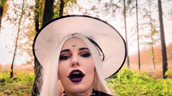 View the uncut movie named : Suzie Sparklez - Horny Witch Pissing And Tasting Urine In The Dark Forest