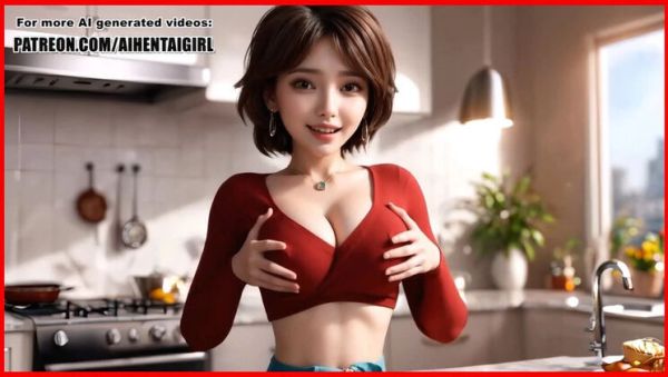 Enjoy watching the uncut video named : Big Tits Aunt Cass Cosplay Nipple Play Kitchen POV Sex 3D Hentai Uncensored