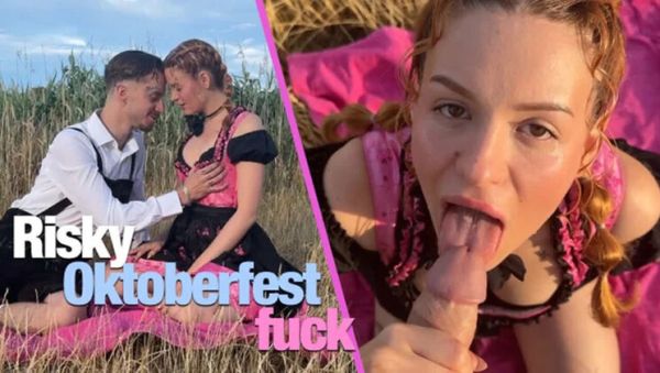 View this full video titled : German Amateur Couple Outdoor Sex Before Oktoberfest - Blonde POV Blowjob & Face Fuck