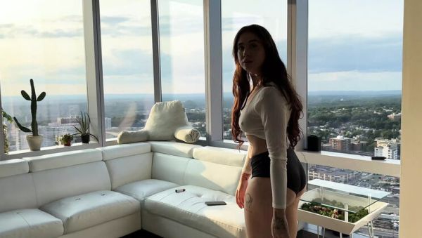 Enjoy watching the complete video named : Roommate's Boyfriend Throat Fuck - Deep Blowjob & Doggy Style Sex with Rosie Rider