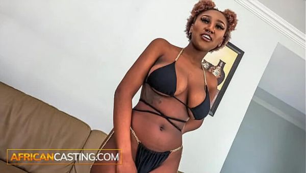 Watch this hardcore video : Big Tits African Teen Gets Hardcore Interracial Casting Sex - Rough Doggystyle & Facefuck