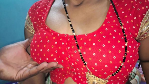 Watch the HD video of : Shruti Bhabhi Hot Red Blouse Blowjob - Indian Wife Swallows Cum in Mouth