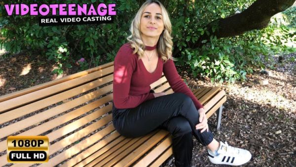 View the hardcore movie named : 18 Year Old Blonde Teen Does French Casting - Fingering & Doggy Style with Big Ass