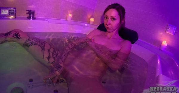 Enjoy watching uncensored clip called : Skinny Bleikas play with t*** boobs and waterproof vibrators in the bathtub