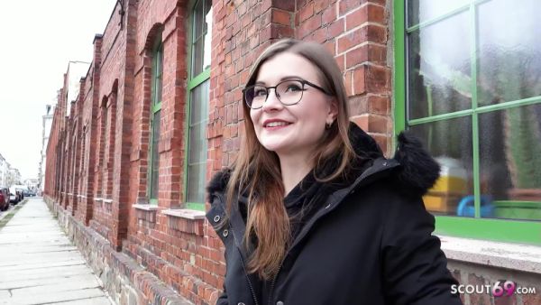 Enjoy watching uncensored video called : Tiny Emily - German Small Glasses Student 18+ Pick Up And Talk To Casting Fuck