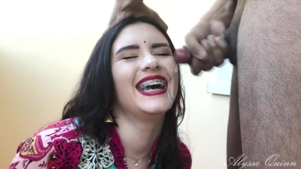 Watch full video named : Alyssa Quinn - Deepthroat Sloppy Blowjob And Facefucked In Nature