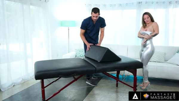 Enjoy watching this complete scene of : Anal Massage With Betty Foxxx - Big Tits MILF Gets Her Ass Banged Hard By Masseur