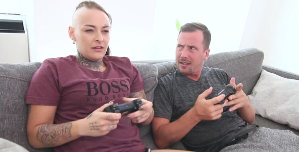 Stream this hardcore clip named : Tess X's t*** titties bounce as Jessy Jones pounds her doggy style