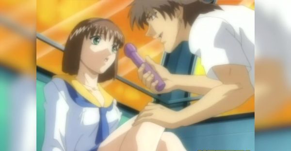 Enjoy watching the complete video : Blue-haired babe betrays hubby in raunchy hentai