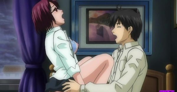 Enjoy watching hardcore movie : Uniformed cutie gives blowjobs while fingerbanging in a naughty anime scene