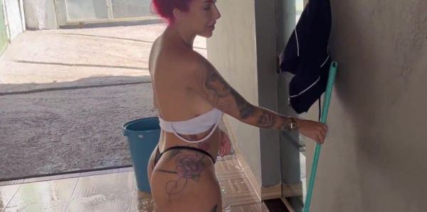 Play HD clip of : A hot MILF was home alone doing the cleaning; I couldn't resist and ended up sleeping with my stepmother.