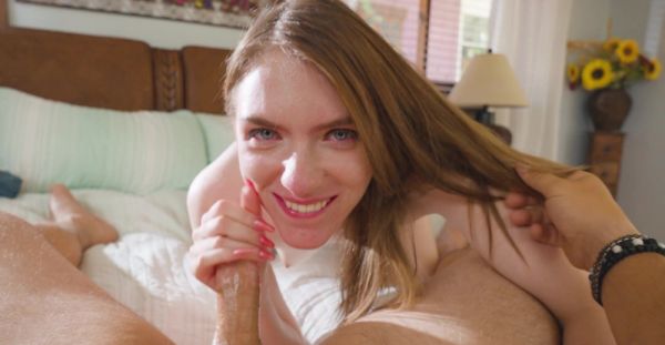 Stream this uncut video of : Teen Celestina's blooming lips devouring Billy's thick rod in a POV blowjob