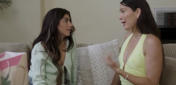 Enjoy watching this uncut clip : Milf fucks her husbands lesbian stepsis