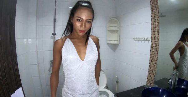 Enjoy watching uncensored clip titled : Thai Aemy's phat ass gets oiled up and stretched by a big black cock
