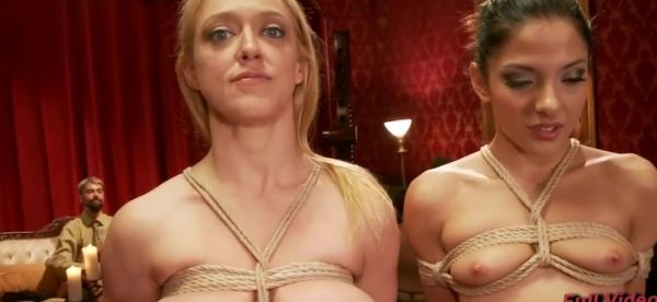 Enjoy watching this uncut scene : Big Tits Blonde Vs Petite Cocksucker