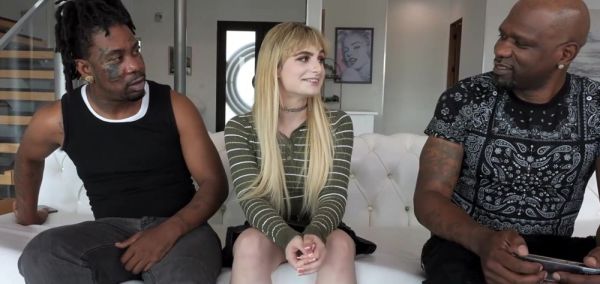 Watch this full movie named : Blonde babe aint satisfied with just one big black cock