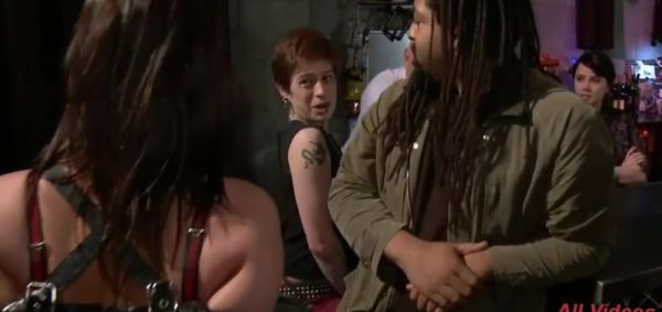 Stream hardcore video : Biker Bar Bondage Beverly Hills Gangbang