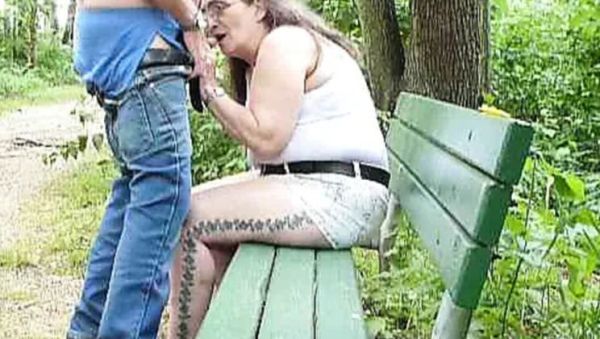 Play this HD scene : Park Bench Public Fuck! My Pimp Husband Fucks My Fat Loose Sloppy Cunt