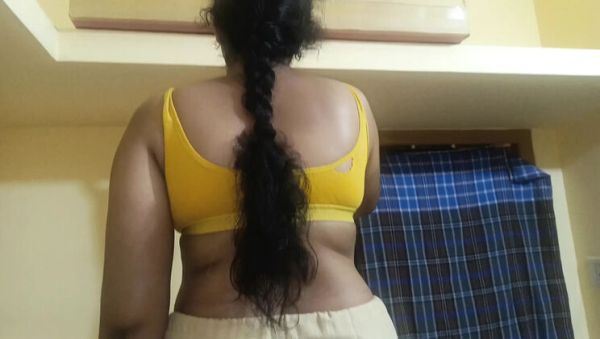 Stream full movie called : Indian Housewife Pushpa Valli Walks Alone at Home Showing Her Big Cute Ass