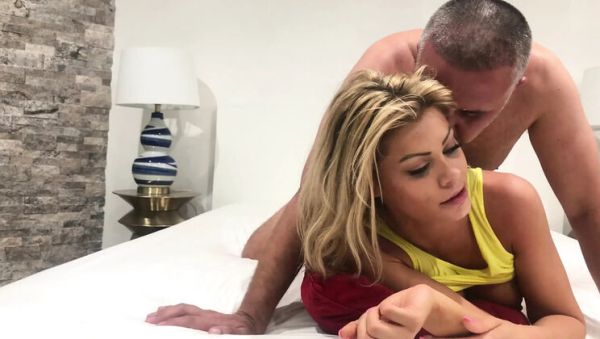 Enjoy watching this hardcore scene of : Young Blonde Riley Steele Gets Rough Fucked & Facial by Big Cock Brit