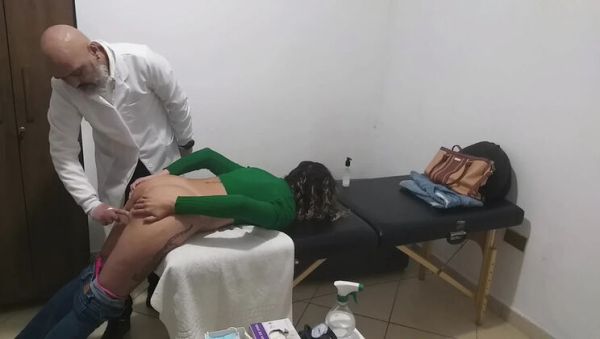 Stream the HD movie titled : Horny MILF Gets Her Hairy Pussy and Big Ass Checked by Real Doctor