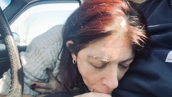 Watch the HD movie titled : Alici's Amazing Amateur Blowjob and Cum Swallow in the Car