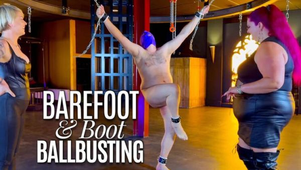 View this uncensored clip : MistressBaton Punishes Naked Slave With Barefoot & Boot Ballbusting Kicks