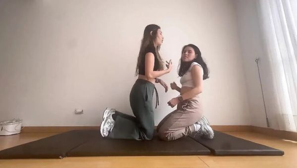 Enjoy watching the complete movie named : ScarlettandC Lesbian Wrestling Game – Amateur Latinas Fight for Submission
