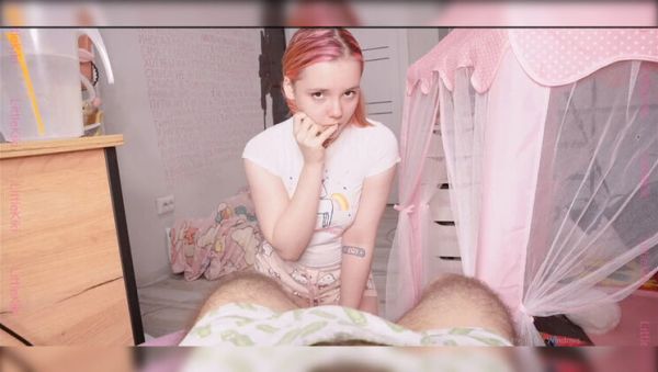 Watch this hardcore movie : Shy Teen Stepsister Makes My Hard Dick Throb – POV Beginners First Blowjob