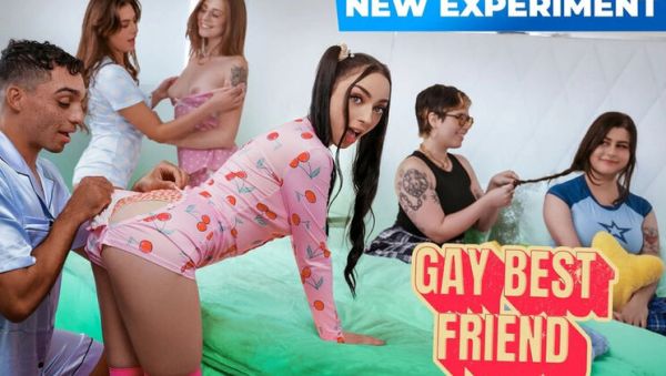 Enjoy watching hardcore clip called : Blonde Babe Selina Bentz Takes Deep Throat and Doggy at Wild Sleepover Foursome