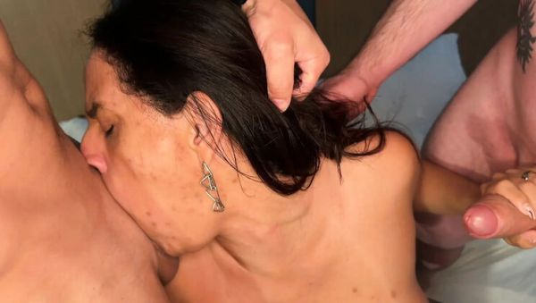 Play this uncut video titled : Wife's Birthday Motel Bash With Two Singles - Amateur Blowjob & Doggy Style