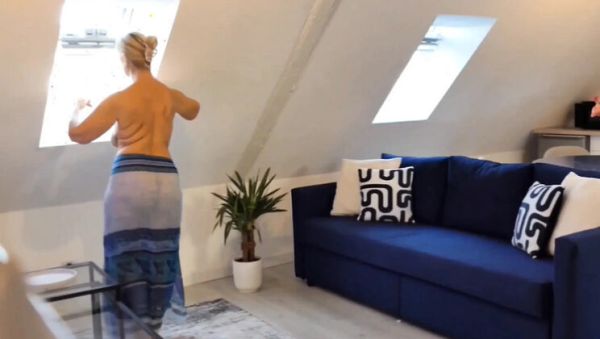 Enjoy watching the uncensored scene of : Hot Blonde Mature Wife Dances and Gets Fucked
