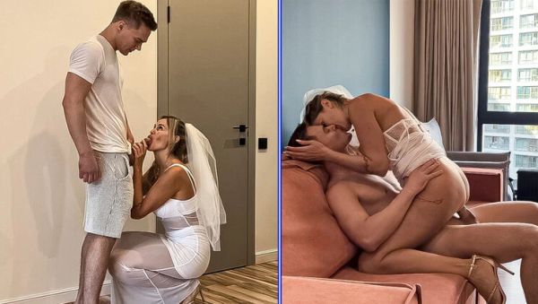 Enjoy watching uncensored clip named : Rough Bride Cheating: Massive Cock Deep Throat & Cum In Mouth